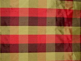 54" Silk Dupioni 1" Plaid Fabric - Seville Mardi Gras